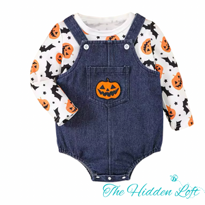 Denim Halloween Romper