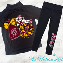 Load image into Gallery viewer, Custom Trojans Cheer Quarter Zip &amp; Legging Outfit