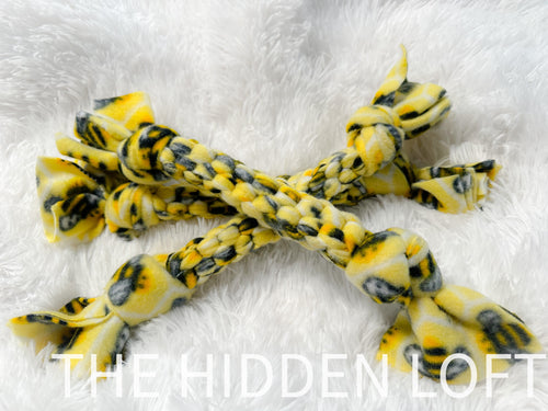 Bee Print Fleece Rope Dog Toys