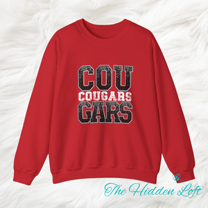 Faux Glitter Cougars Sweatshirt