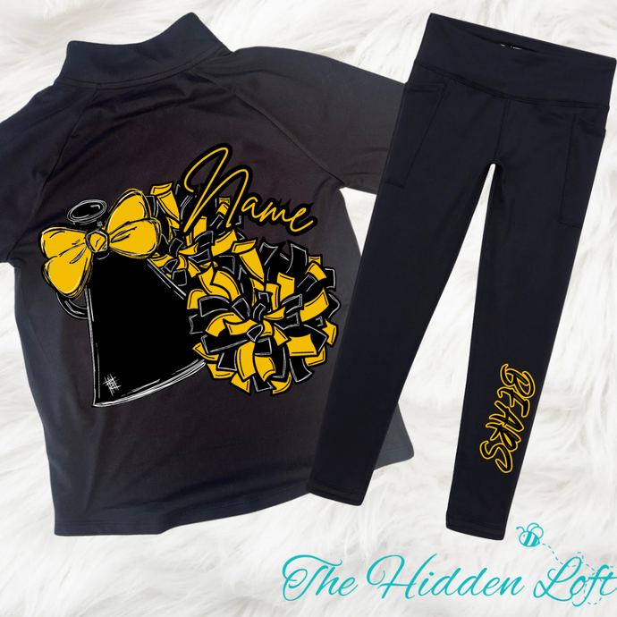 Custom Bears Cheer Quarter Zip & Legging Outfit