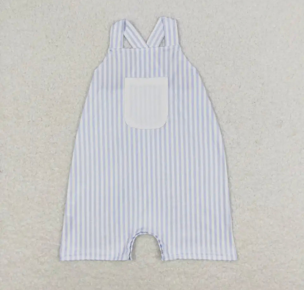 Baby Boy Blue & White Romper