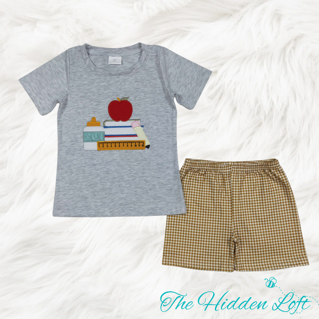 Boy’s Embroidered Back to School Outfit