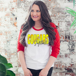 Cougars Softball Raglan