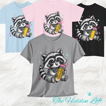 Load image into Gallery viewer, Raccoon with Pencil T-Shirt