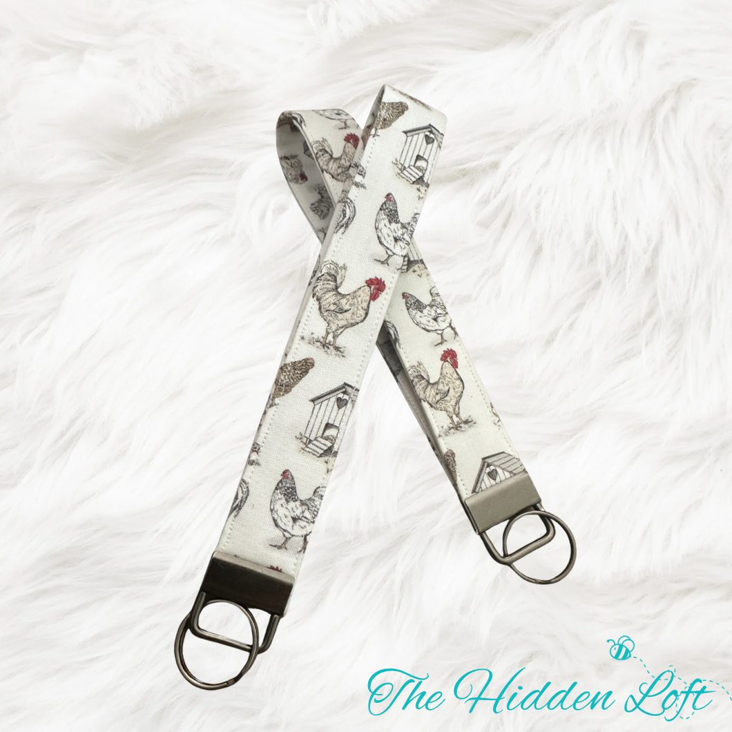 Chickens Key Fob Keychain