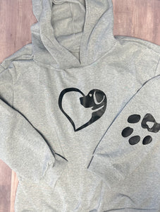 Dog in Heart Hooded Sweatshirt