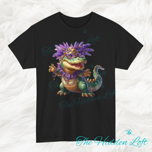 Load image into Gallery viewer, Mardi Gras Crocodile T-shirt