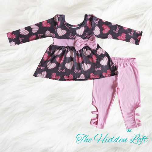 Pink Legging Valentine Outfit