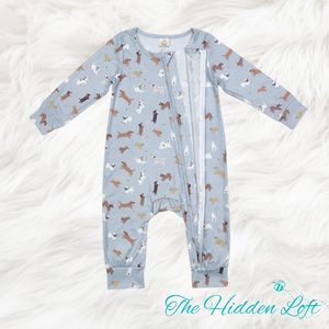 Dog Print Baby Romper