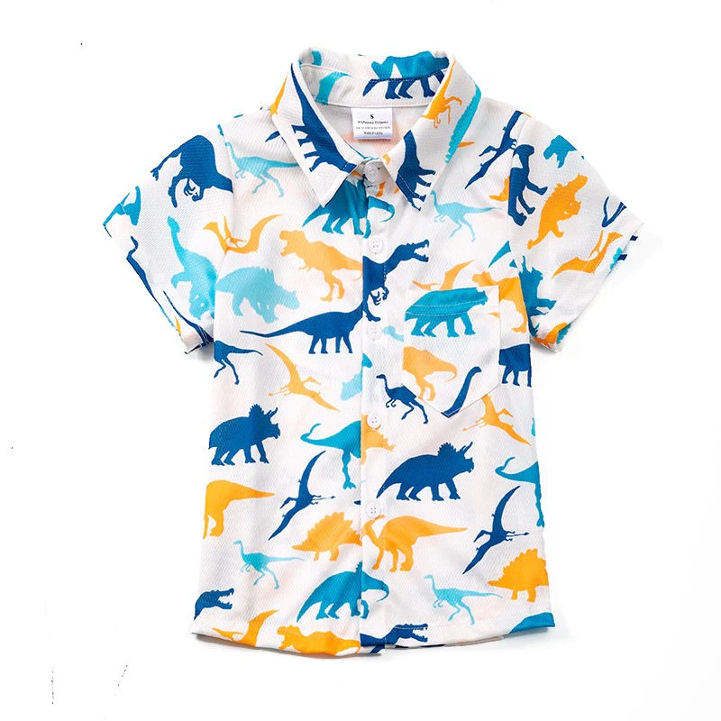 Boy’s Dinosaur Button Up