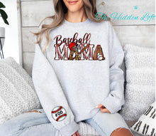 Load image into Gallery viewer, Personalized Baseball Mama Sweatshirt