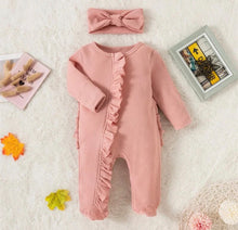 Load image into Gallery viewer, Ruffle Footed Baby Romper