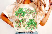Load image into Gallery viewer, Shamrocks &amp; Bows T-shirt