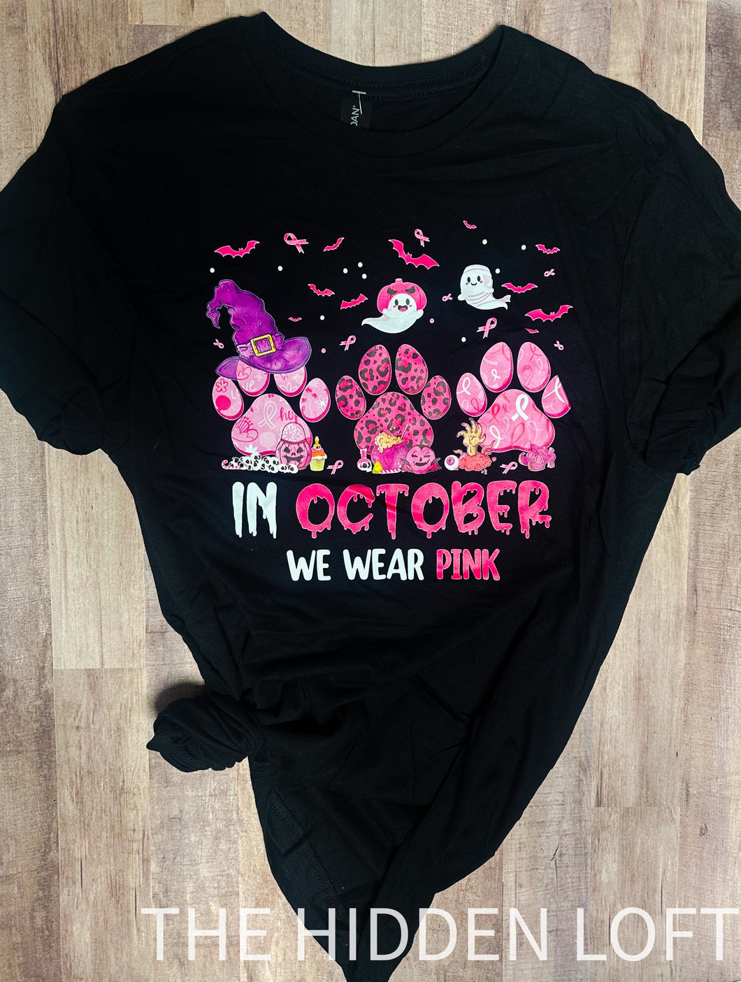 Paw Print Pink in October T-shirt