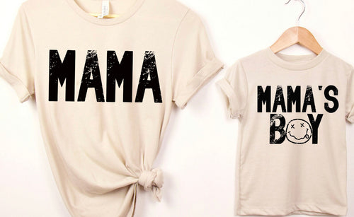 Distressed Mama and Mama’s Boy T-Shirt