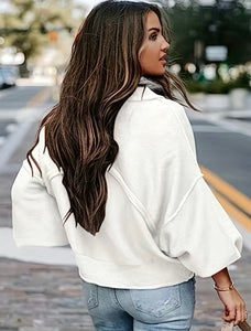 Drop Shoulder Pocket Sweater