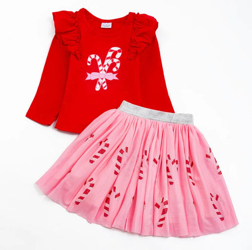 Candy Cane Skirt Outfit