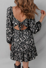 Load image into Gallery viewer, Black Floral Dress