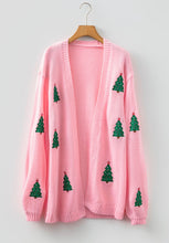 Load image into Gallery viewer, Pink Christmas Tree Cardigan