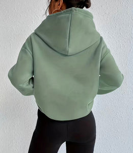 Crisscross Neck Hoodie