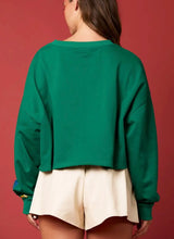 Load image into Gallery viewer, Sequin Christmas Lights Cropped Sweatshirt