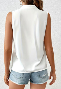 White Crossover Tank