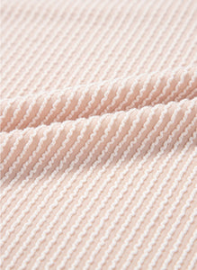 Beige Textured Skort Set