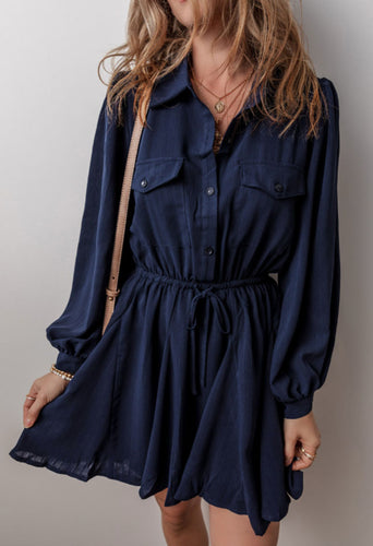 Navy Shirt Dress