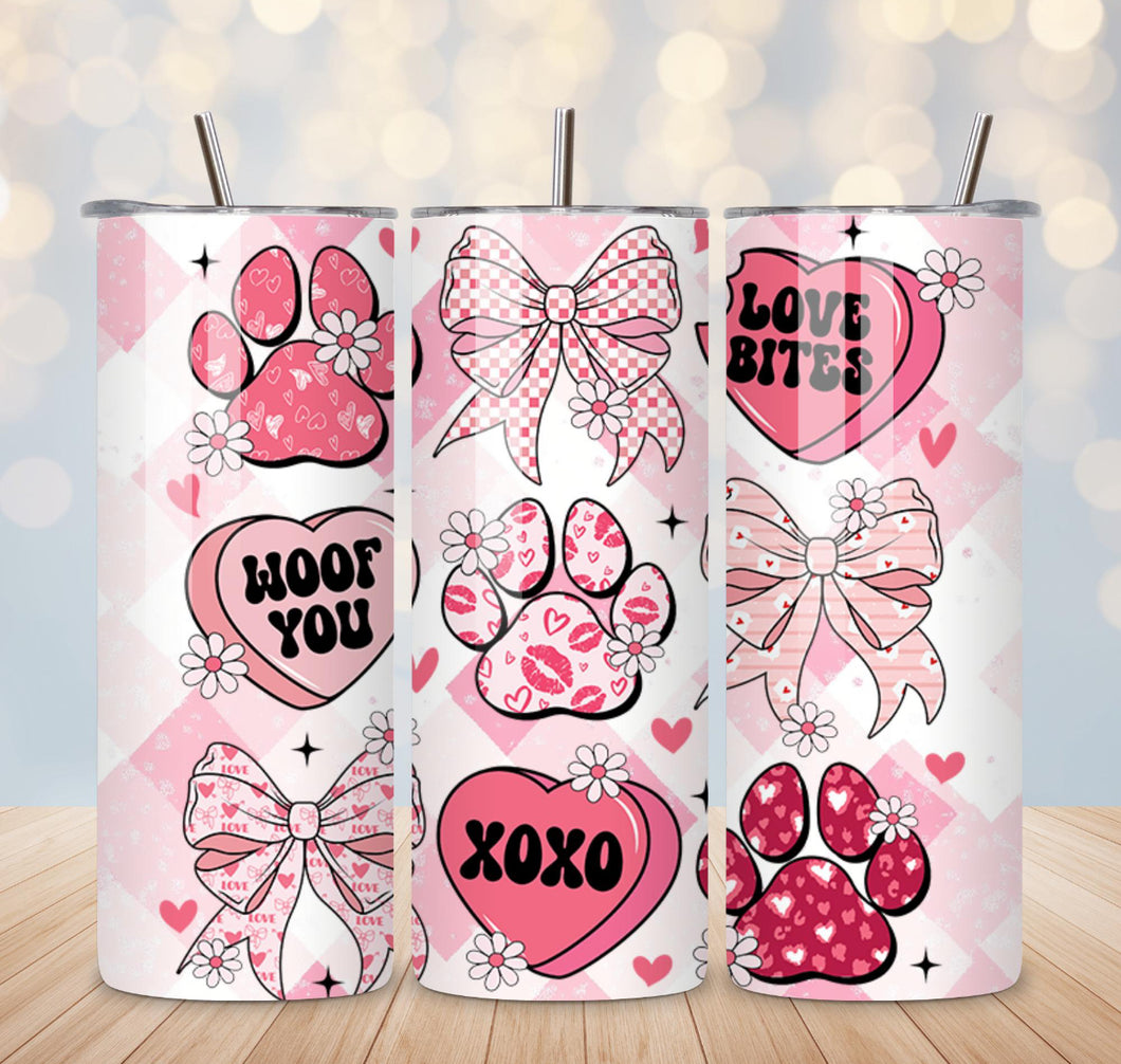 Valentine Paws Tumbler