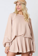 Load image into Gallery viewer, Beige Textured Skort Set