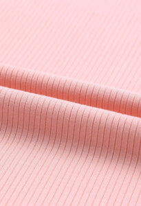 Dotty Mesh Ruffle Sleeve Ribbed Top