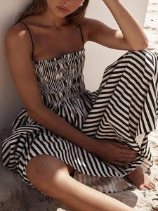 Striped Summer Midi Dress