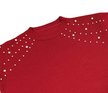 Load image into Gallery viewer, Red Pearl Sweater