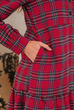 Load image into Gallery viewer, Plaid Ruffle Hem Dress