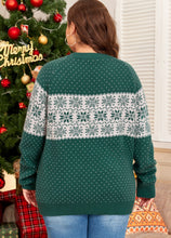 Load image into Gallery viewer, Green Snowflake Sweater