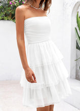 Load image into Gallery viewer, White Strapless Tier Dress