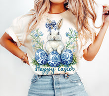 Load image into Gallery viewer, Happy Easter Blue Bunny T-shirt
