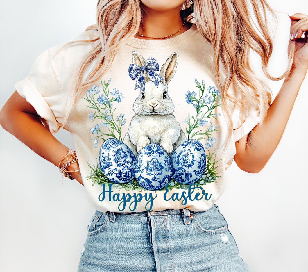 Happy Easter Blue Bunny T-shirt