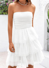 Load image into Gallery viewer, White Strapless Tier Dress