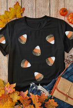 Load image into Gallery viewer, Sequin Candy Corn T-Shirt