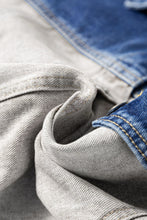 Load image into Gallery viewer, Distressed Two Tone Denim Jacket
