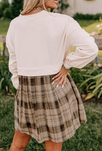 Load image into Gallery viewer, Plaid Sweatshirt Dress