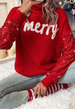 Load image into Gallery viewer, Merry Sequin Sleeve Sweater