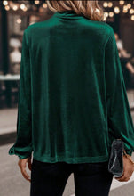Load image into Gallery viewer, Green Velvet Blouse