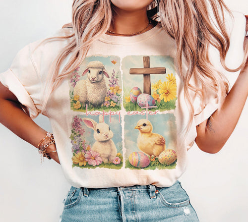 Happy Easter Block T-Shirt