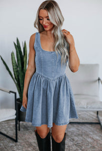 Women’s Bow Denim Dress