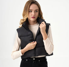 Load image into Gallery viewer, Women’s Crop Puffer Vest