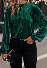 Load image into Gallery viewer, Green Velvet Blouse