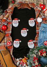 Load image into Gallery viewer, Sequin Santa T-shirt